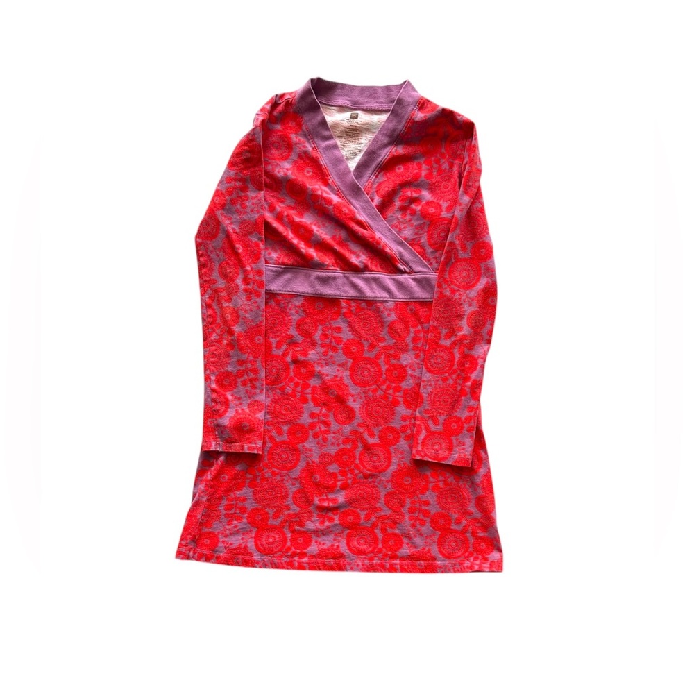 Tea Collection Floral Wrap Neck Dress size 12